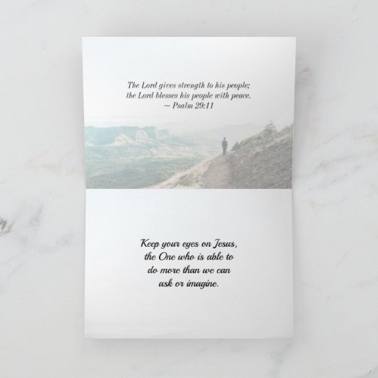 Joshua 1:9 Wees sterk en moedige Bijbelse Verse Kaart (Binnen)