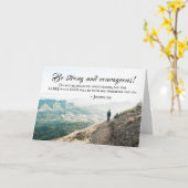 Joshua 1:9 Wees sterk en moedige Bijbelse Verse Kaart (Gele Bloem)