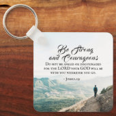 Joshua 1:9 Wees sterk en moedige Bijbelse Verse Sleutelhanger (Voorkant)