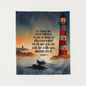 Joshua 1:9 Wees sterk en moedige Bijbelse Verse Wandkleed (Voorkant)