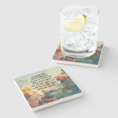 Joshua 1:9 Wees sterk en moedige Waterverf Stenen Onderzetter (Zijkant)