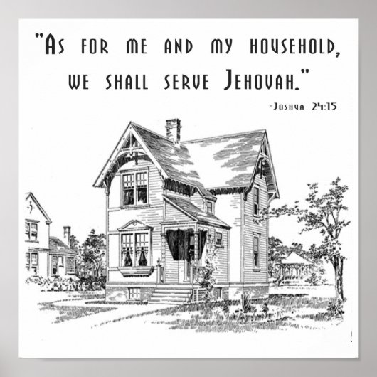 Joshua 24:15 Afdrukken Poster (Voorkant)