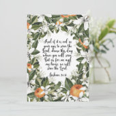 Joshua 24:15 aquarelle bible carte verset (Debout devant)