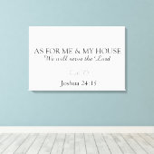 Joshua 24:15 Bijbel vers canvas (Insitu (Houten vloer))