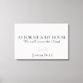 Joshua 24:15 Bijbel vers canvas (Voorkant)