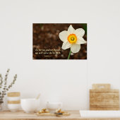 Joshua 24:15 Bijbelverse Daffodil Poster (Keuken)