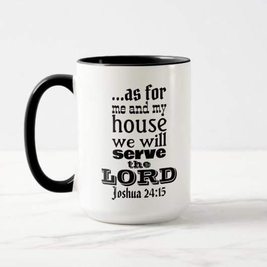 Joshua 24:15 Fête des pères Mug (Gauche)