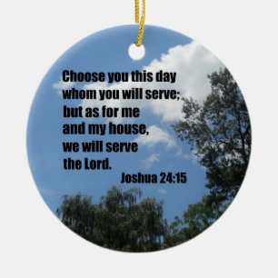 Joshua 24:15 keramisch ornament