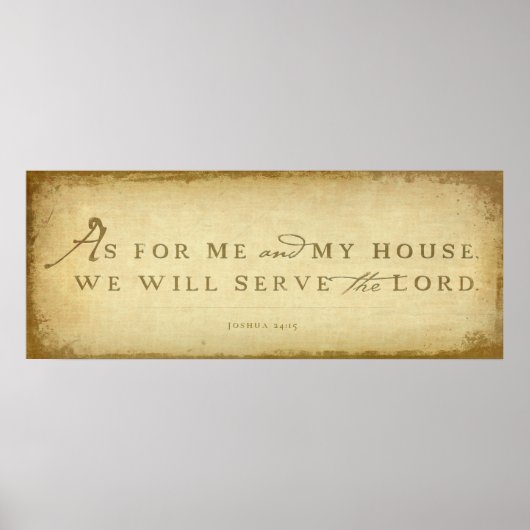 Joshua 24:15 poster (Voorkant)