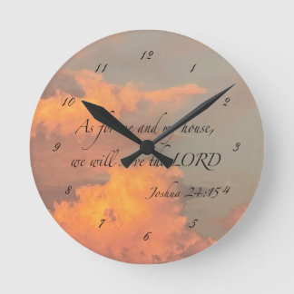 Joshua 24:15 Quant à moi et...Acrylique Horloge mu