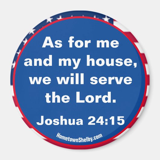 Joshua 24:15 Refrigerator Magnet (Devant)