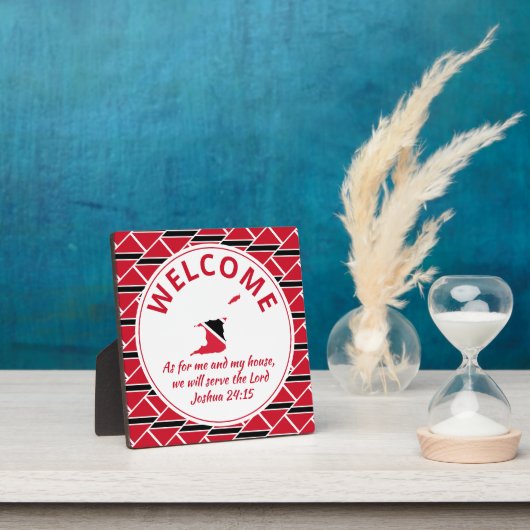 Joshua 24:15 uur voor mij en mijn huis TRINIDAD Fotoplaat (Insitu)