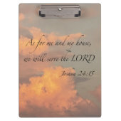 Joshua 24:15 Zoals voor mij en... klembord (Voorkant)