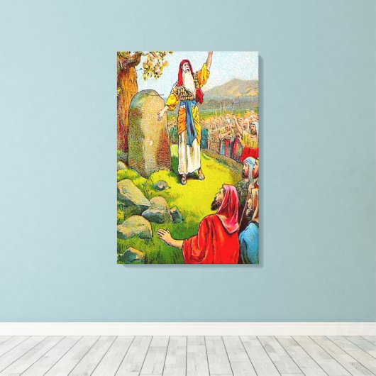 Joshua 24:1-15 La toile d'adieu de Joshua (Insitu (Plancher de Bois))