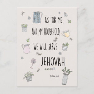Joshua 24:5 zullen we Jehovah dienen Briefkaart