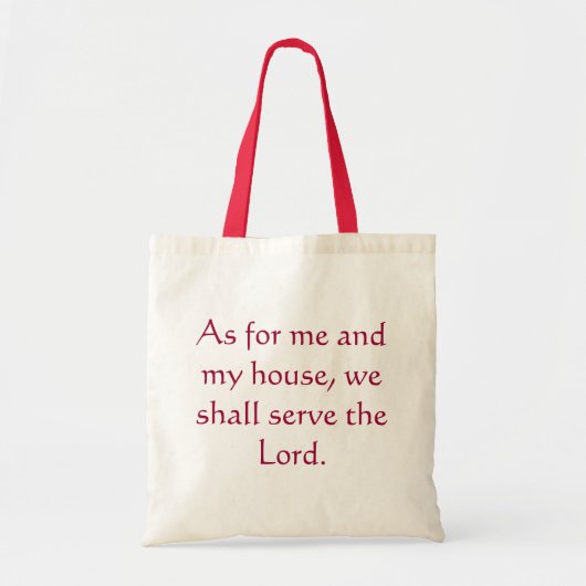 joshua 24 tas Serve the Lord (Voorkant)