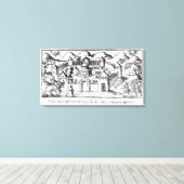 Joshua aan de zalen van Jericho Canvas Afdruk (Insitu (Houten vloer))