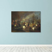 Joshua bij de muren van Jericho Canvas Afdruk (Insitu (Houten vloer))