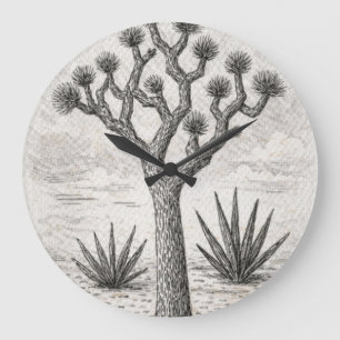 joshua boom schets woestijn schets kunst grote klok