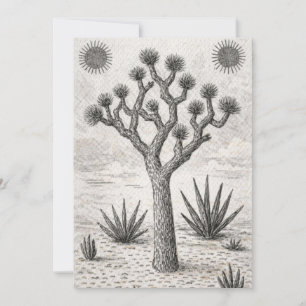 joshua boom schets woestijn schets kunst kaart