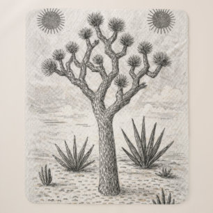 joshua boom schets woestijn schets kunst sherpa deken