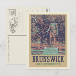 Joshua Chamberlain statue Brunswick Maine USA Briefkaart