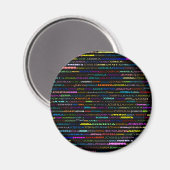 Joshua Text Design I Round Magnet Magneet (Voorkant / Achterkant)