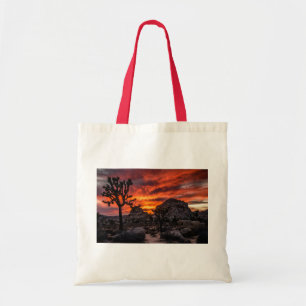 Joshua Tree au Sac fourre-tout du coucher du solei