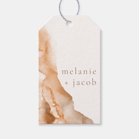 Joshua Tree Bohemian Neutral Bride + Groom Favor Cadeaulabel (Voorkant)