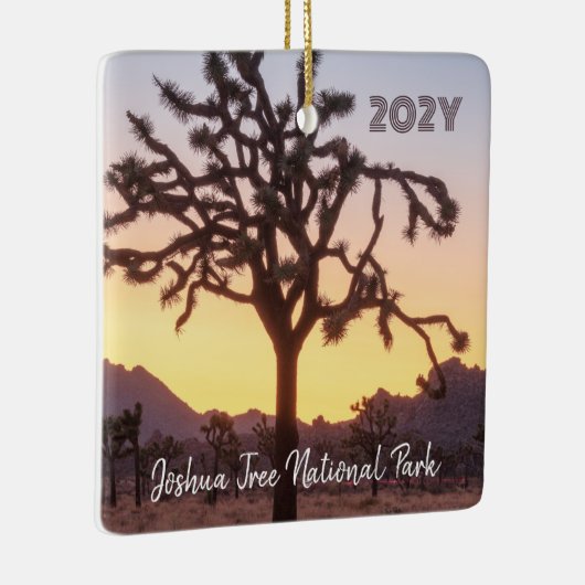 Joshua Tree Custom Ombre Sunset Keramisch Ornament (Rechts)