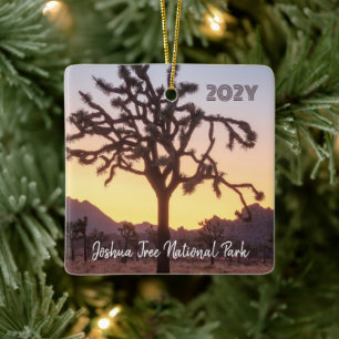 Joshua Tree Custom Ombre Sunset Keramisch Ornament