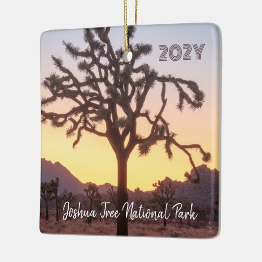Joshua Tree Custom Ombre Sunset Keramisch Ornament (Links)