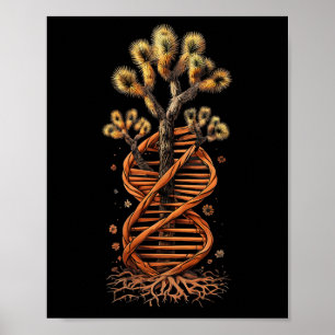 Joshua Tree DNA Natuur Kunst Liefhebber Wilde Dier Poster
