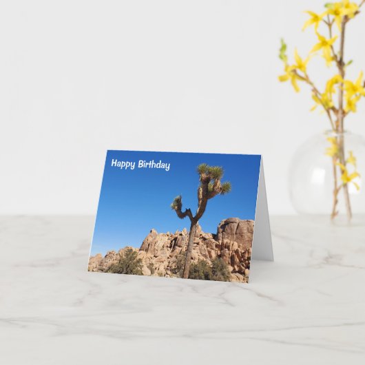 Joshua Tree en Rocks Kaart (Gele Bloem)