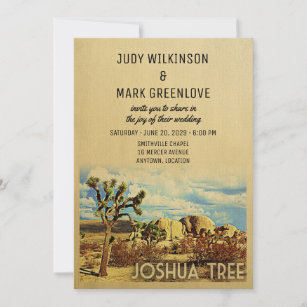 Joshua Tree Faire-part de mariage California Park