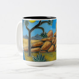 Joshua Tree- Fish Rock Knop Tweekleurige Koffiemok