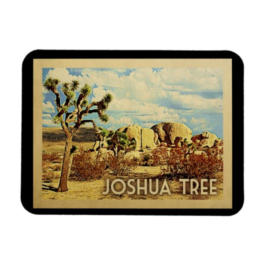 Joshua Tree Magnet California Vintage voyage (Horizontal)