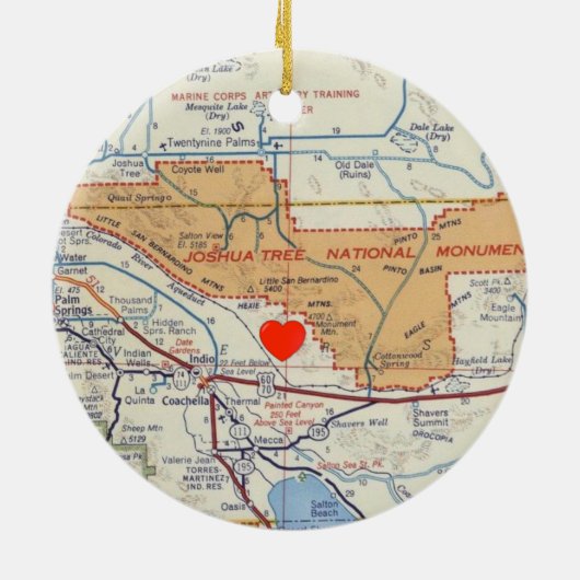 Joshua Tree National Monument Keramisch Ornament (Achterkant)