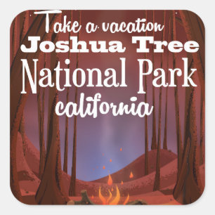 Joshua Tree National Park, Californië reis Vierkante Sticker