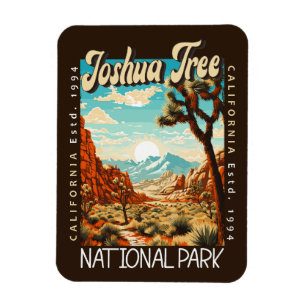 Joshua Tree National Park Illustratie noodlijdend Magneet