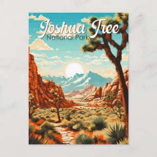 Joshua Tree National Park Illustratie Retro Briefkaart