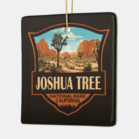 Joshua Tree National Park Illustratie Retro Keramisch Ornament (Links)