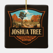 Joshua Tree National Park Illustratie Retro Keramisch Ornament (Achterkant)