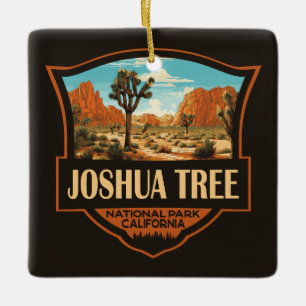 Joshua Tree National Park Illustratie Retro Keramisch Ornament