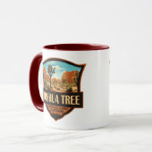 Joshua Tree National Park Illustratie Retro Mok (Voorkant links)
