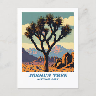 Joshua Tree National Park illustratie retro Sceni Briefkaart