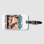 Joshua Tree National Park Retro Souvenir Gift Bagagelabel (Voorkant (horizontaal))