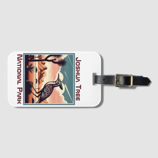 Joshua Tree National Park Retro Souvenir Gift Bagagelabel (Voorkant (horizontaal))