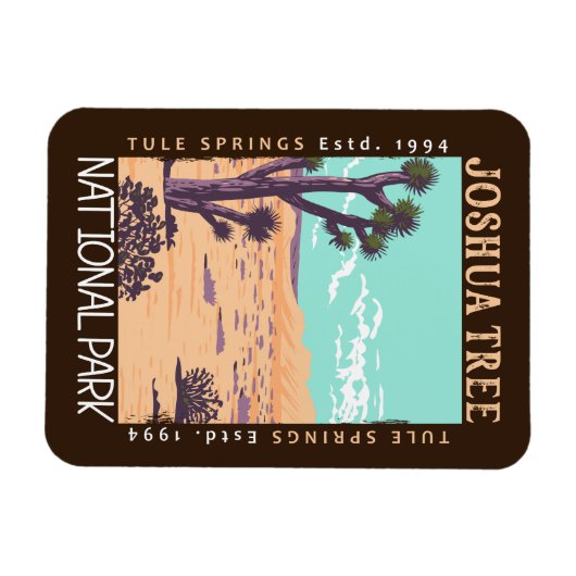 Joshua Tree National Park Tule Springs Distress Magneet (Horizontaal)