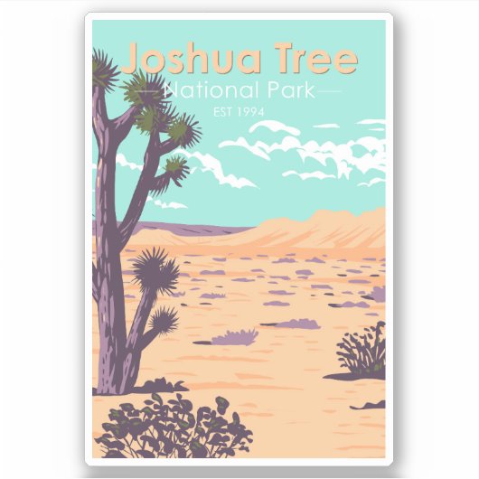 Joshua Tree National Park Tule Springs  Sticker (Voorkant)